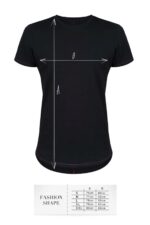 T-shirt men black m fashion - obrazek 4
