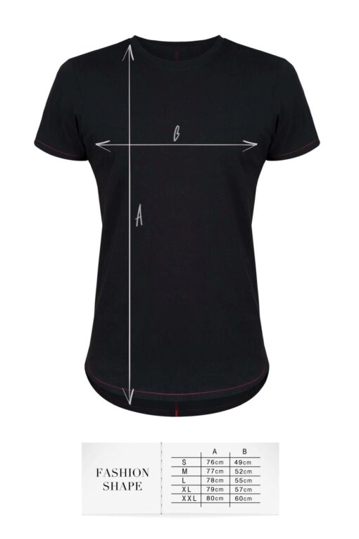 T-shirt men black m fashion - obrazek 4