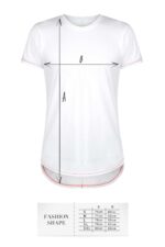 T-shirt men white s fashion - obrazek 4