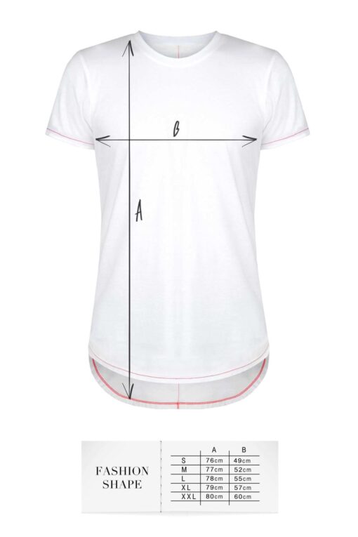 T-shirt men white s fashion - obrazek 4