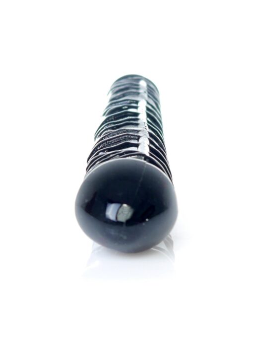 Dildo – elastyczny podwójny czarny - obrazek 3