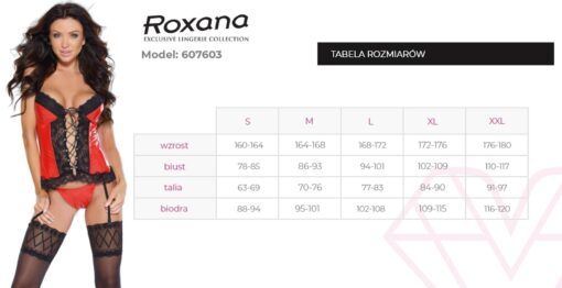 Gorset i stringi 6077 red m - obrazek 4