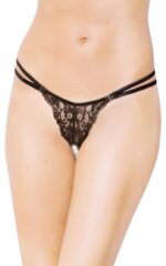 G-String 2444 – Black S/L – stringi erotyczne w rozmiarze S/L - obrazek 2