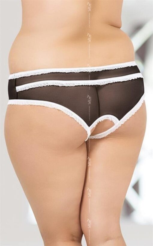 Stringi 2471 – plus size, czarne XL - obrazek 2