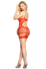 Sukienka z siateczki – czerwona, one size - obrazek 2