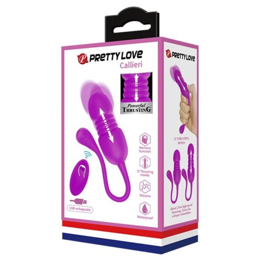 Pretty love – Callieri – wibrator, 12 funkcji wibracji, 12 trybów posuwania, pamięć, pilot - obrazek 5