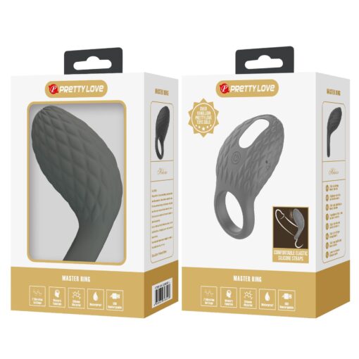 Pretty love – Master Ring, 7 wibracji, pamięć – pierścień erekcyjny z pamięcią - obrazek 10
