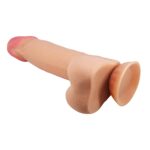 Dildo Baile Sliding Skin – 8,5” – cieliste – z przyssawką, elastyczne - obrazek 6