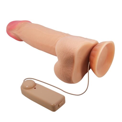 Dildo – Sliding Skin 8.5", pochwa, wibrujący, z przyssawką, Baile - obrazek 5
