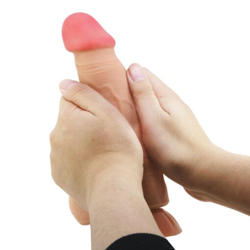 Dildo – Sliding Skin 8.5", pochwa, wibrujący, z przyssawką, Baile - obrazek 8