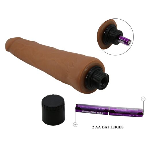 Baile – Alfredo 8.8" Sliding Skin – wibrator z przyssawką i miękką powłoką - obrazek 11