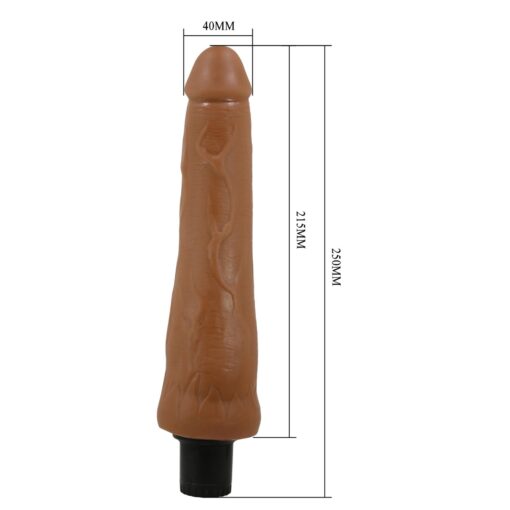 Baile – Alfredo 8.8" Sliding Skin – wibrator z przyssawką i miękką powłoką - obrazek 9