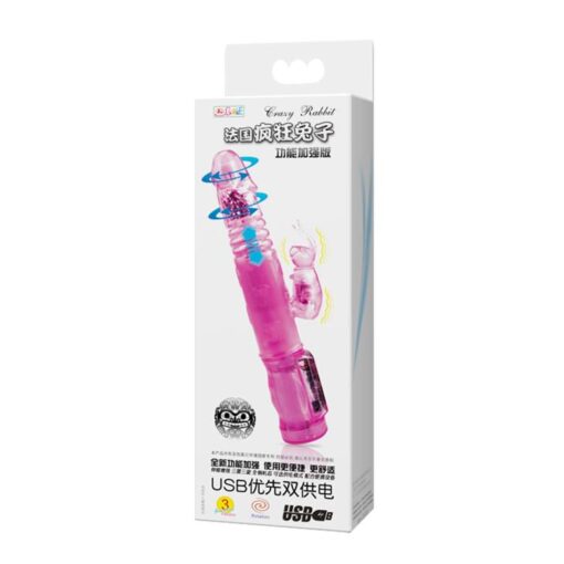 Wibrator Crazy Rabbit – króliczek z podwójną stymulacją - obrazek 6