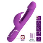 Pretty love - kampas fioletowy, 7 funkcji wibracji, 4 ustawienia lizania - obrazek 2