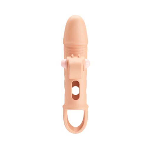 Romance – nakładka na penisa, materiał TPE, wibracja, bateria LR41×3, cielista - obrazek 2