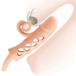Romance – nakładka na penisa, materiał TPE, wibracja, bateria LR41×3, cielista - obrazek 3
