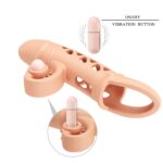 Romance – nakładka na penisa, materiał TPE, wibracja, bateria LR41×3, cielista - obrazek 7
