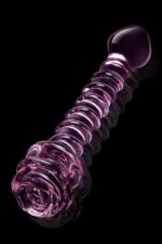 Szklany spiralny G-spot dildo Glaze Glass Rosebud - obrazek 5