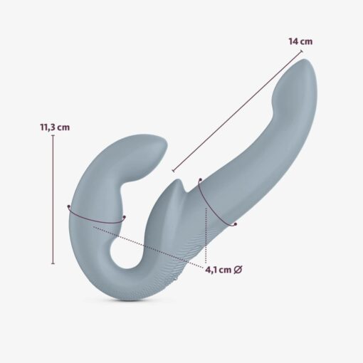 Dildo z wibracją Share Vibe Pro – szary - obrazek 4