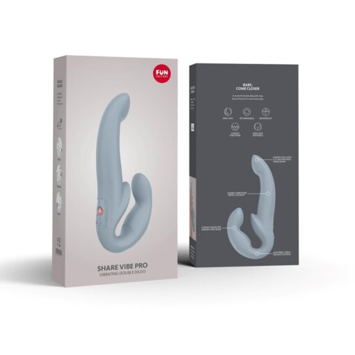 Dildo z wibracją Share Vibe Pro – szary - obrazek 6