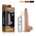 9.5' real extreme vibrating dildo flesh - obrazek 2