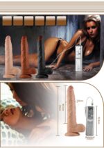 9.5' real extreme vibrating dildo flesh - obrazek 5