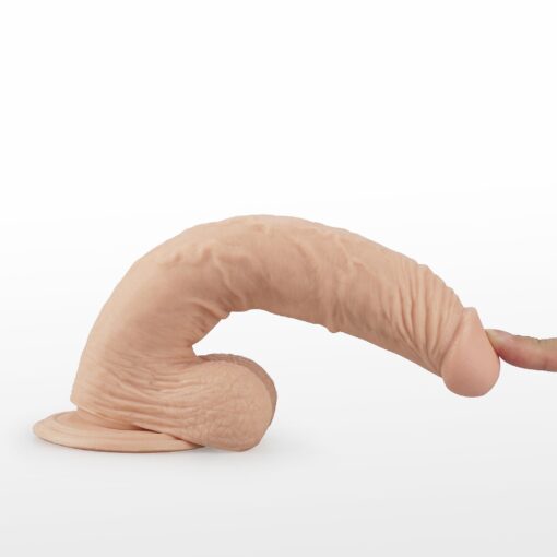9.5' real extreme vibrating dildo flesh - obrazek 6