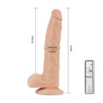 9.5' real extreme vibrating dildo flesh - obrazek 8