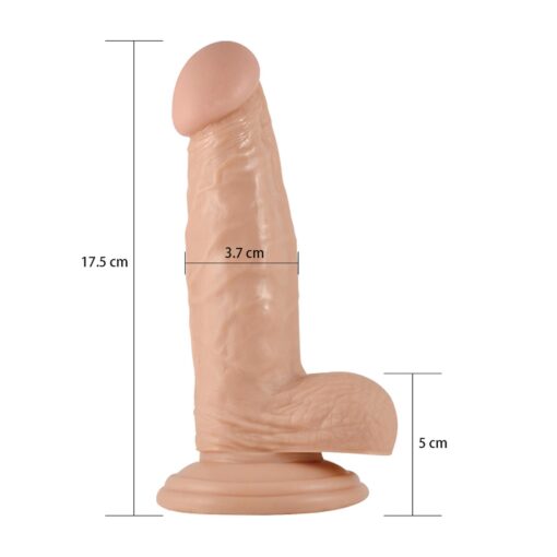 7"" real extreme dildo flesh - obrazek 4