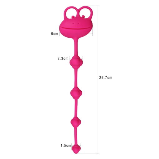 10"" silicone frog anal beads - obrazek 2