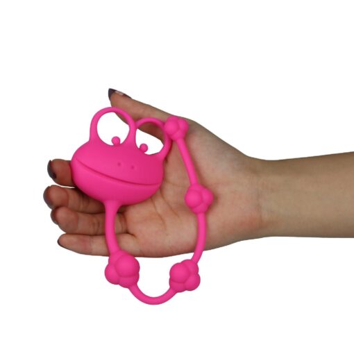 10"" silicone frog anal beads - obrazek 3