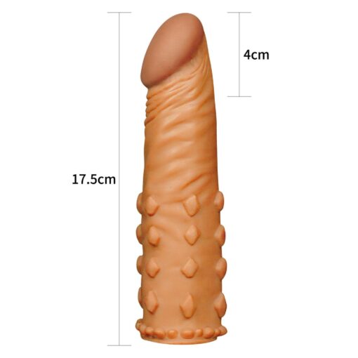 Add 2"" pleasure x tender penis sleeve brown - obrazek 3