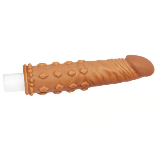 Add 2"" pleasure x tender penis sleeve brown - obrazek 4