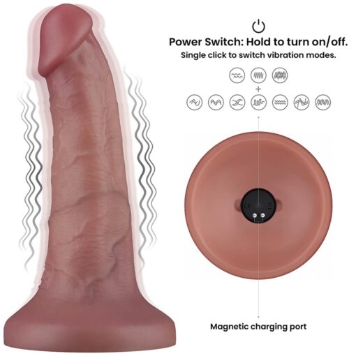 6' vibrating dual density power cock - obrazek 2