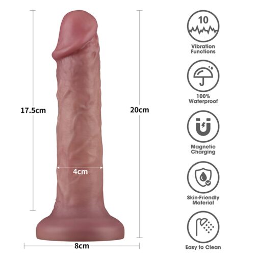 8' vibrating dual density power cock - obrazek 3