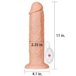 11' realistic long vibrating dildo - obrazek 2