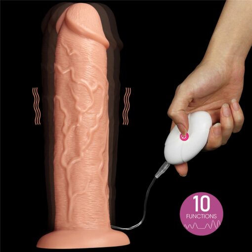 11' realistic long vibrating dildo - obrazek 3