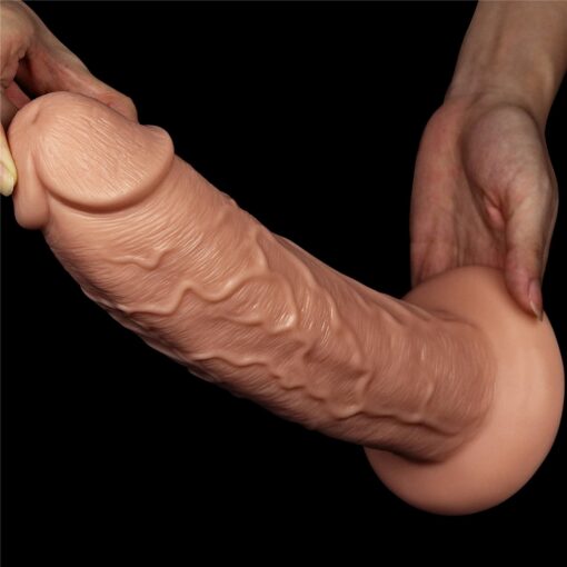 11' realistic long vibrating dildo - obrazek 9