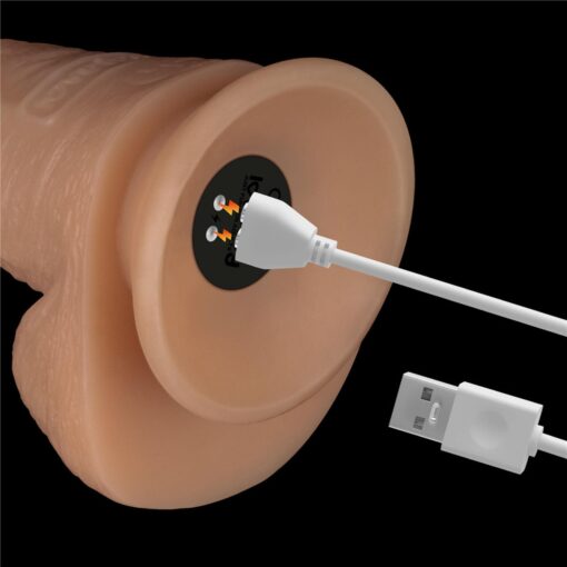 8' vibrating power basics cock - obrazek 5