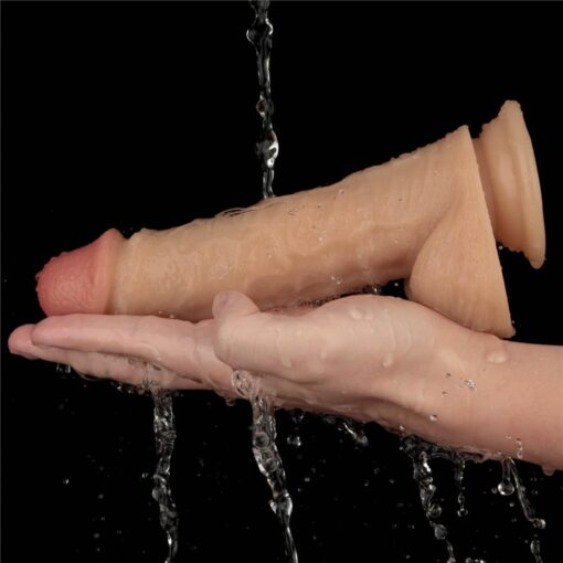 8' vibrating power basics cock - obrazek 3
