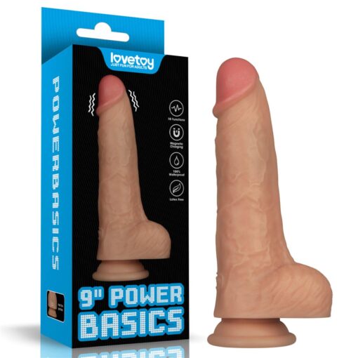 9' vibrating power basics cock - obrazek 14