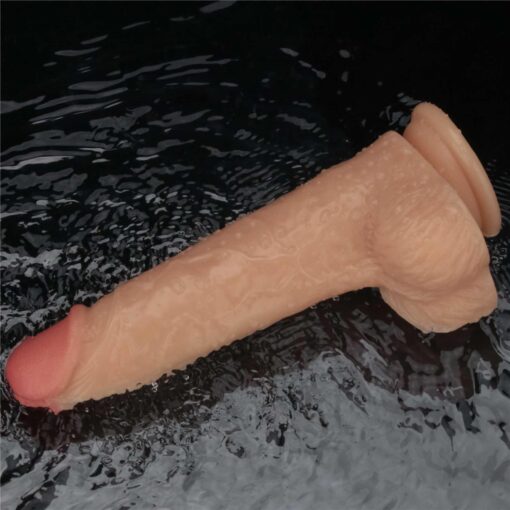 9' vibrating power basics cock - obrazek 2