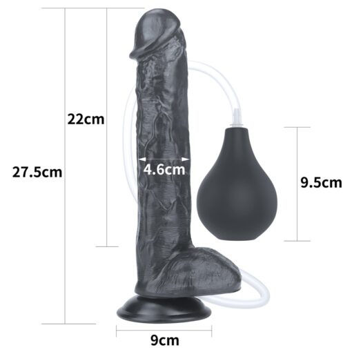 11' squirt extreme dildo - black - obrazek 2
