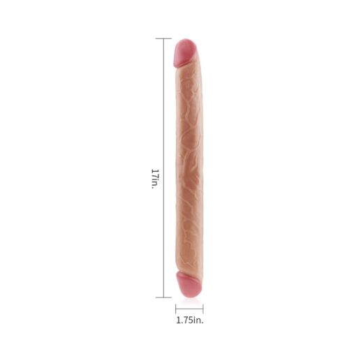 17"" king size realistic slim ultra double dildo - obrazek 8