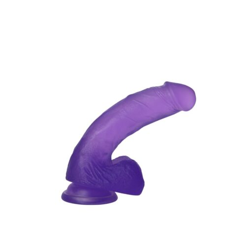 7"" jelly studs crystal dildo medium purple - obrazek 4