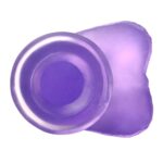 7"" jelly studs crystal dildo medium purple - obrazek 5