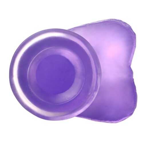 7"" jelly studs crystal dildo medium purple - obrazek 5