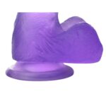 7"" jelly studs crystal dildo medium purple - obrazek 7