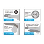 Add 2"" pleasure x tender vibrating double penis sleeve - obrazek 7