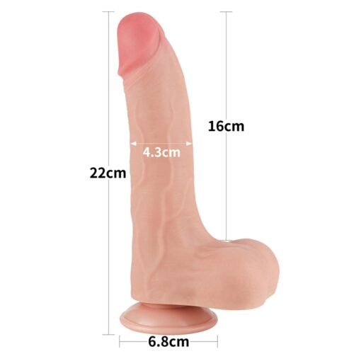 8.5' sliding skin dual layer dong flesh - obrazek 2